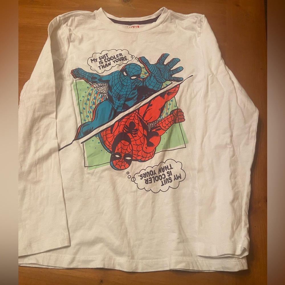Marvel spotted zebra Spiderman long sleeve tshirt size 10